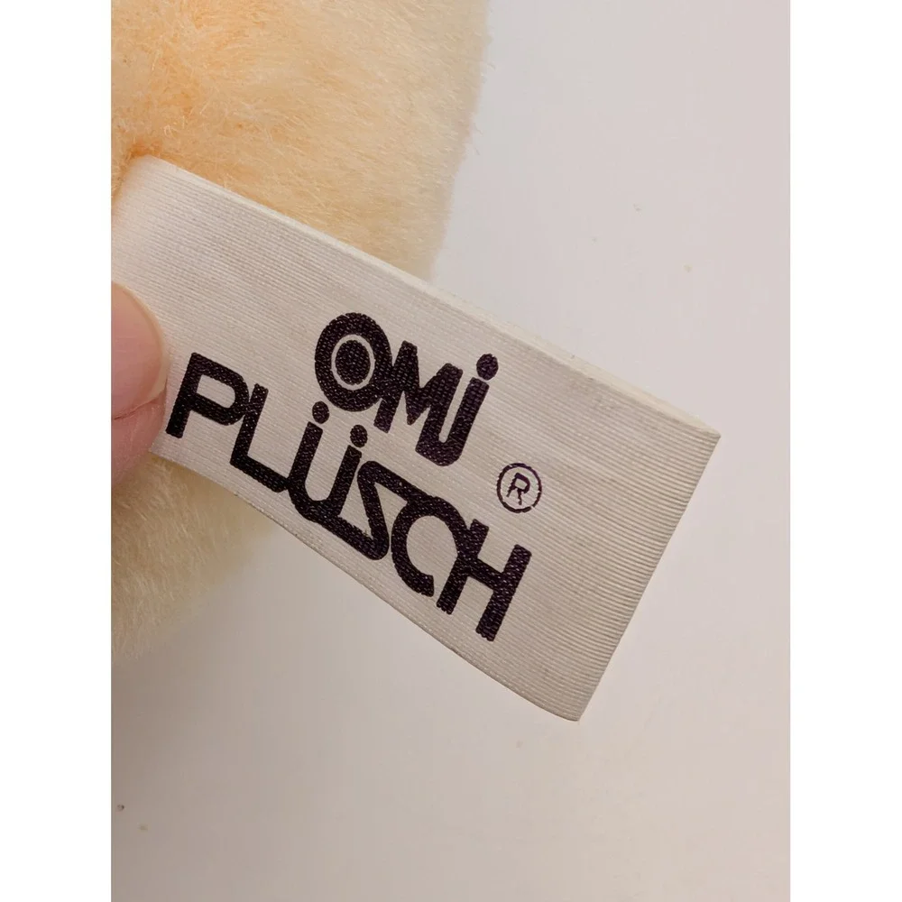 Omi Plusch Plush Chicken Chick Peach‎ Orange Round Chonky Bird Felt Accents